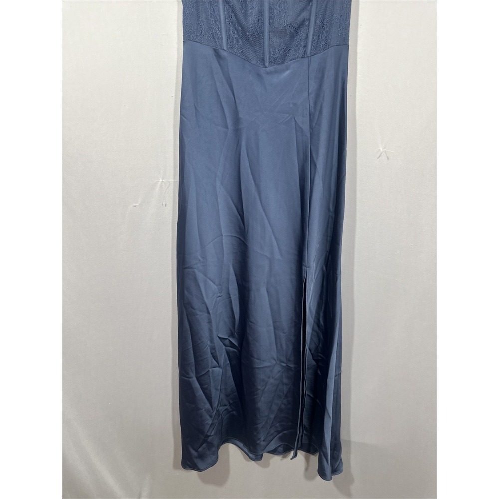 NEW $123 ASTR THE LABEL [ Small ] Aria Lace bustier Midi Dress Dusty Blue #T2144 - Picture 10 of 14